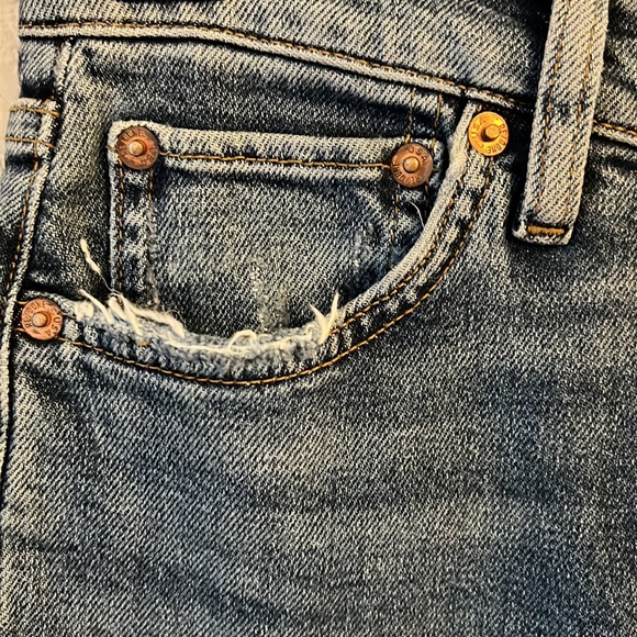 RE/DONE 70s Ultra High Rise stove pipe jeans vintage destroyed - Picture 7 of 13